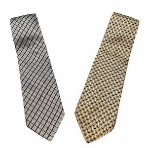 Vintage Men's Silk Tie Duo - Christian Dior & Valerio Garati Elegance Collection